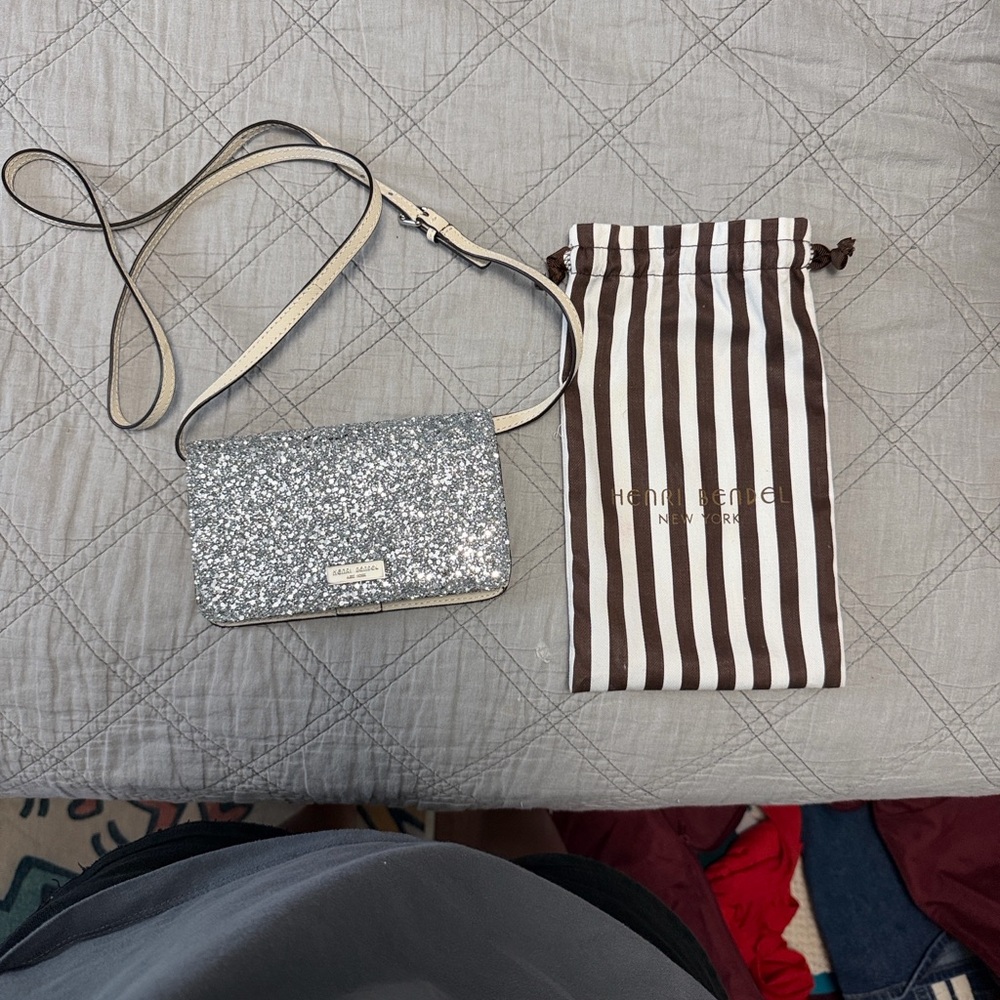 Henri Bendel Glittering Silver Crossbody Bag